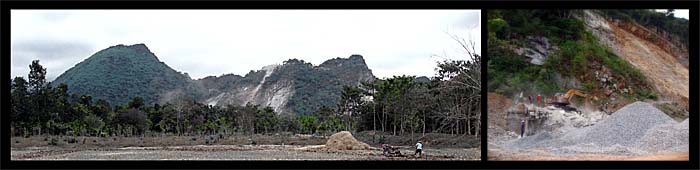 Mountain Destruction due to cement production by Asienreisender
